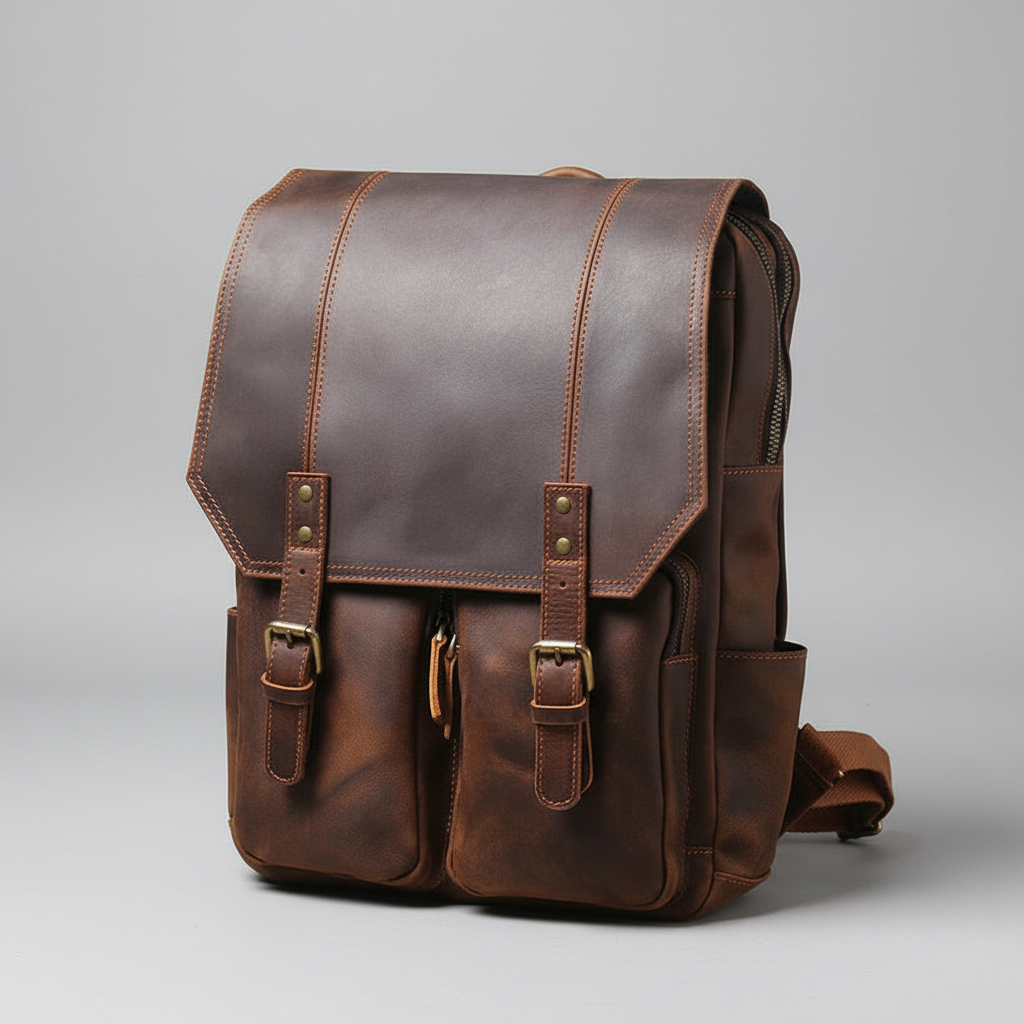 Handmade Full Grain Leather Backpack
