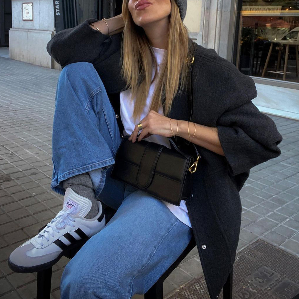 Oversize Stand Up Bomber Jacket