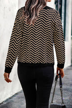 Load image into Gallery viewer, Long Sleeve V Neck Open Front Striped Knit Cardigan Sweaters
