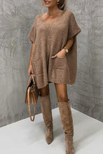 Load image into Gallery viewer, Casual Solid Pocket Short Sleeve Sweater Top

