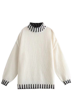 Load image into Gallery viewer, Loose and Slim Soft Long-sleeved Stitched Knit Sweater
