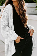 Load image into Gallery viewer, Simple Drop Shoulder Open Front Knit Oversized Sweater Cardigan
