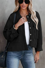 Load image into Gallery viewer, Classic Waffle Cardigan Short Top Jacket
