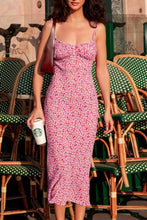 Load image into Gallery viewer, Casual Bohemian Spaghetti Strap Floral Mermaid Midi Dress
