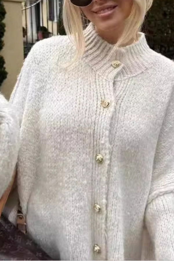 Casual Retro Cardigan Bat Sleeve Sweater Cardigan