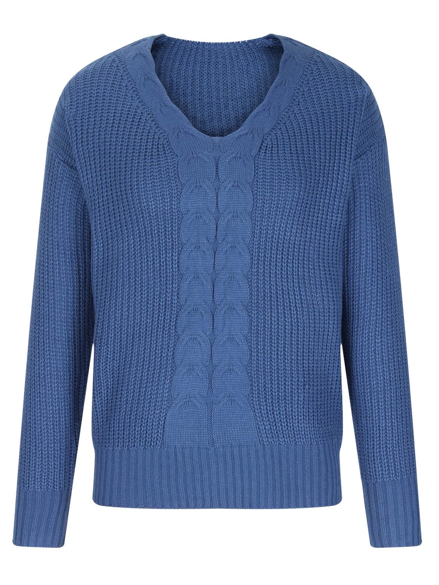 Cozy Long Sleeve Cable Knitted Sweater