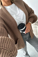 Load image into Gallery viewer, Simple Pockets Long Sleeved Cardigan
