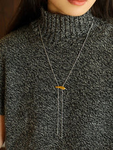 Load image into Gallery viewer, 925 Sterling Silver Adjustable Pull - Chain Necklace Minimalist &amp; Versatile Statement Piece - floysun
