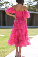 Load image into Gallery viewer, Sweet Elegant Mesh Off the Shoulder Midi Dress
