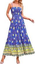 Load image into Gallery viewer, Floral Bohemian Sexy Adjustable Straps Pockets Midi Dress
