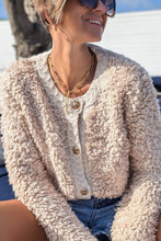 Load image into Gallery viewer, Beige Button Knit Cardigan
