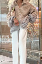 Load image into Gallery viewer, Loose Sequins Long Sleeves Zipper Cardigan
