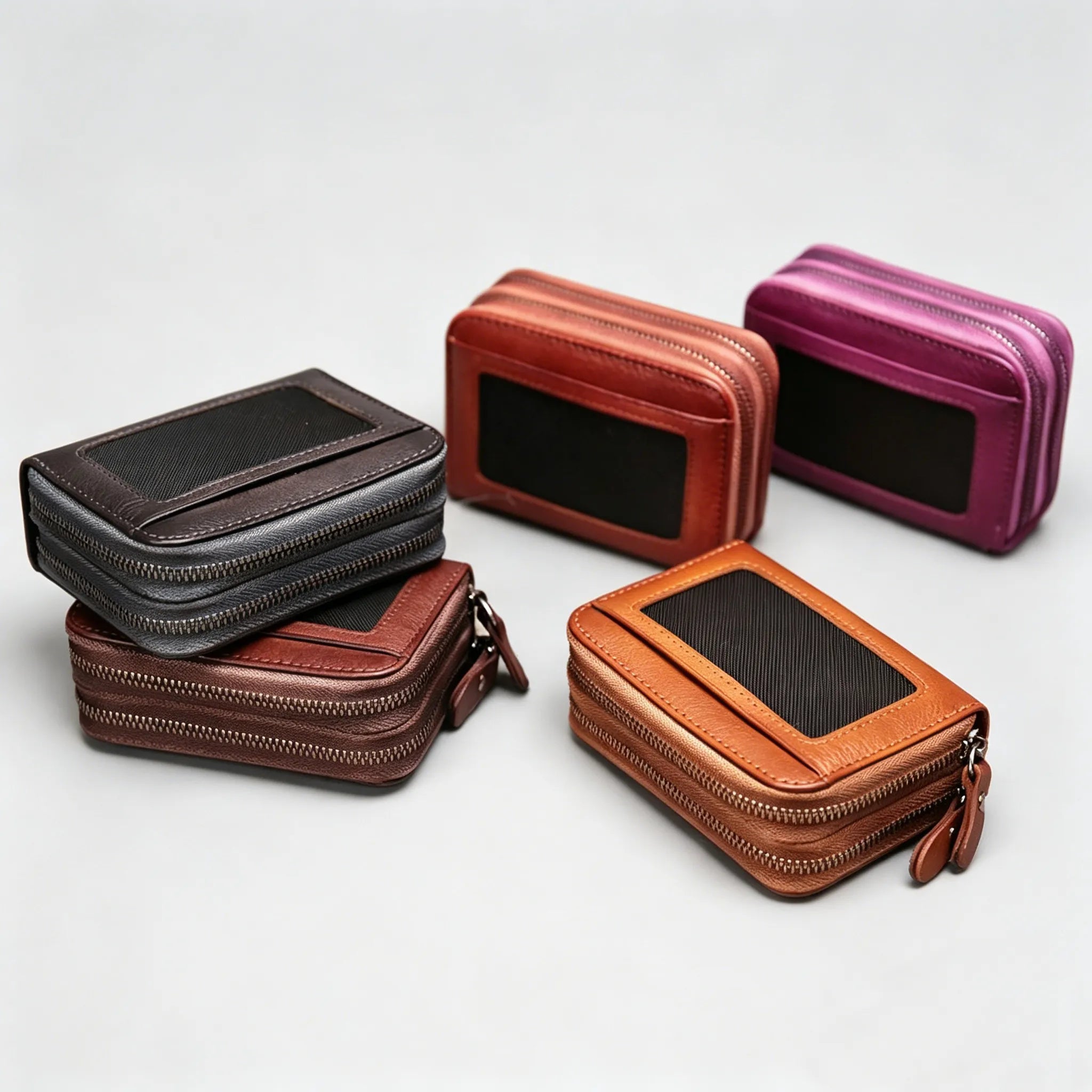 Multi-card Zipper Small Leather Wallet