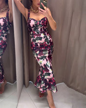 Load image into Gallery viewer, Sexy Flower Fishtail Midi Dress
