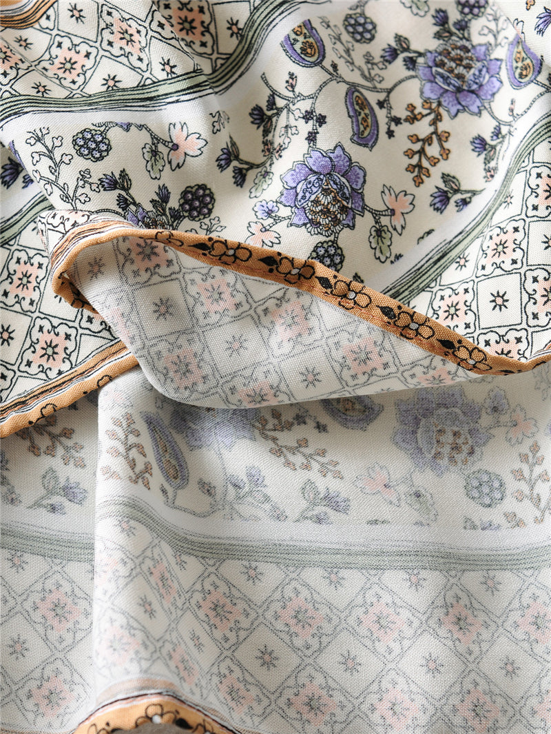 Pink Print Tiered Maxi Dress