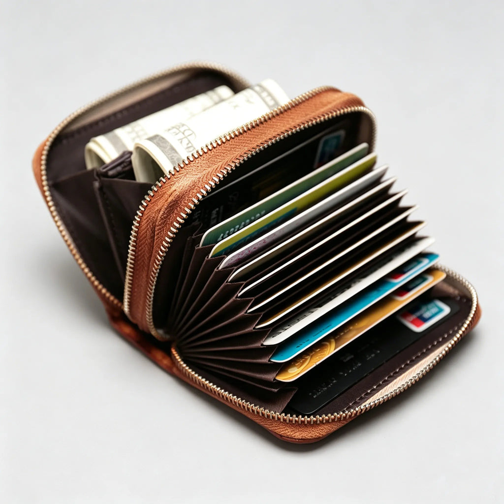Multi-card Zipper Small Leather Wallet