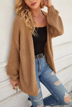 Load image into Gallery viewer, Simple Drop Shoulder Open Front Knit Oversized Sweater Cardigan
