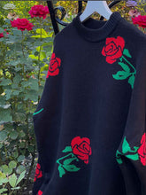 Load image into Gallery viewer, Cute Round Neck Rose Print Long Sleeves Sweater
