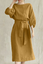 Load image into Gallery viewer, Casual Daily Roun Neck 3/4 Sleeves Midi Dress
