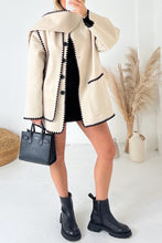 Load image into Gallery viewer, Color Block Pockets Long Sleeves Coat
