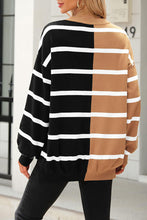 Load image into Gallery viewer, Striped Long-sleeved Pullover Fashionable Sweatshirt
