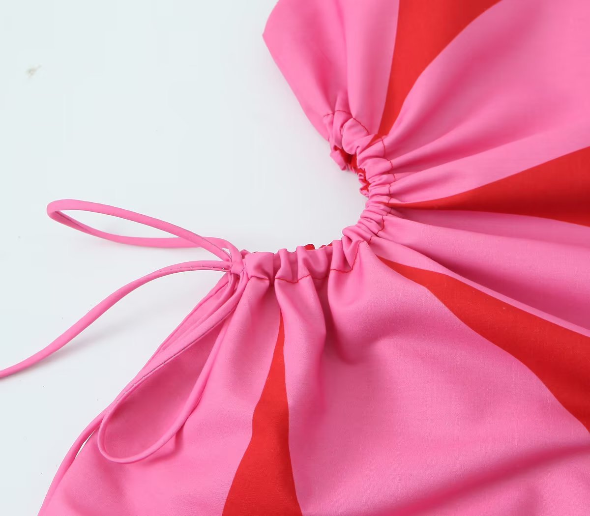 Red Floral Cut Out Midi Dress