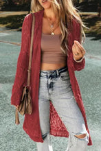 Load image into Gallery viewer, Knit Hollow out Open Front Long Cardigan
