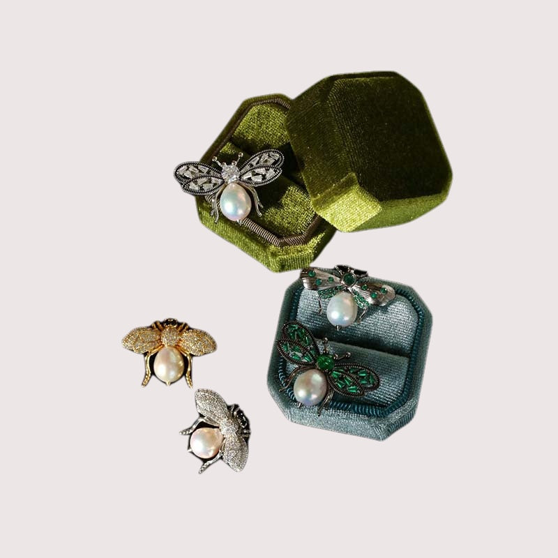 Art Deco-Inspired Insect Brooches