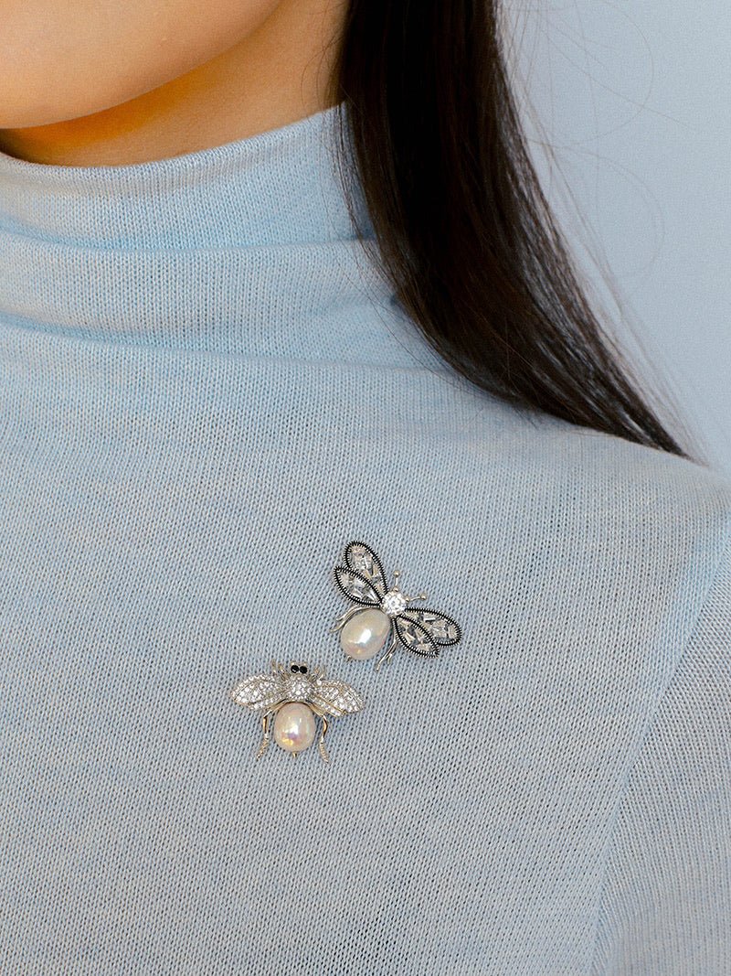 Art Deco-Inspired Insect Brooches