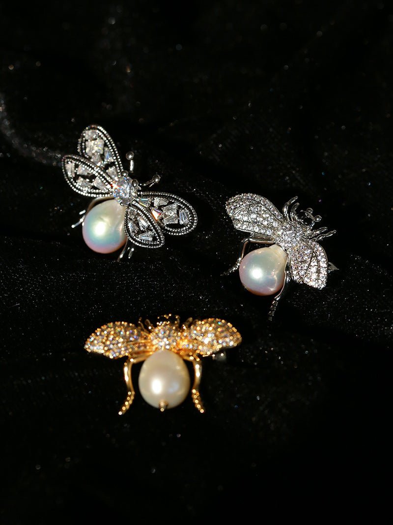Art Deco-Inspired Insect Brooches
