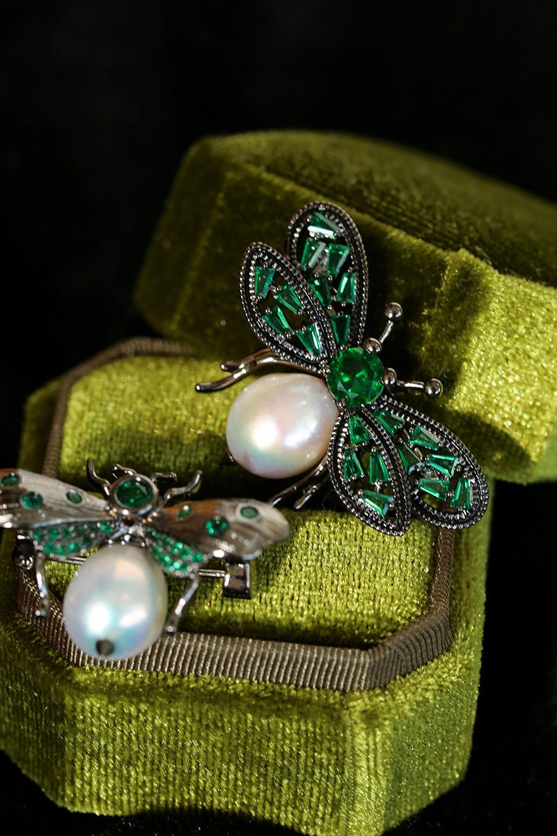 Art Deco-Inspired Insect Brooches