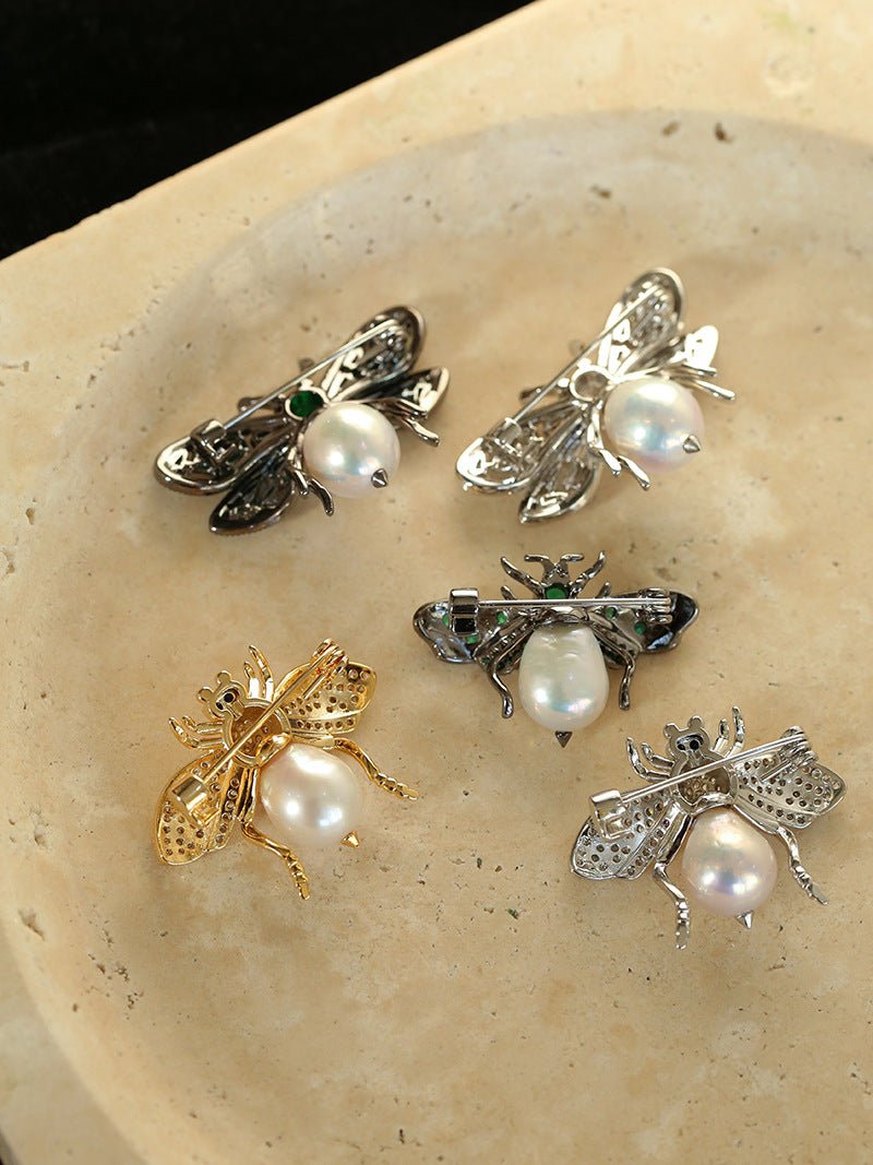 Art Deco-Inspired Insect Brooches 
