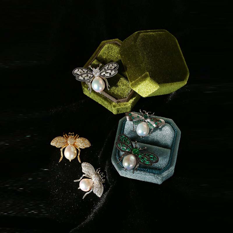 Art Deco-Inspired Insect Brooches