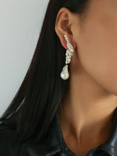 Load image into Gallery viewer, Artisan Handwoven Long Drop Earrings with Baroque Pearls
