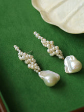 Load image into Gallery viewer, Artisan Handwoven Long Drop Earrings with Baroque Pearls
