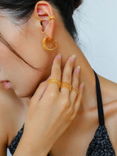 Load image into Gallery viewer, Artisanal Crochet-Inspired Huggie Earrings
