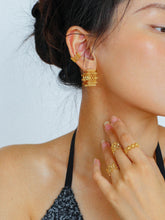 Load image into Gallery viewer, Artisanal Crochet-Inspired Huggie Earrings
