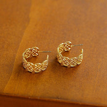 Load image into Gallery viewer, Artisanal Crochet-Inspired Huggie Earrings
