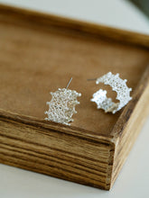Load image into Gallery viewer, Artisanal Crochet-Inspired Huggie Earrings
