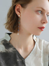 Load image into Gallery viewer, Artistic Two-Tone Long Dangle Earrings
