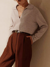 Load image into Gallery viewer, Simple Collar Long Sleeve Sweater
