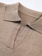 Load image into Gallery viewer, Simple Collar Long Sleeve Sweater
