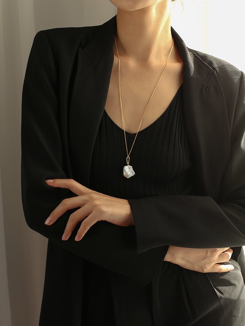 Baroque Pearl Drops Pendant Necklace