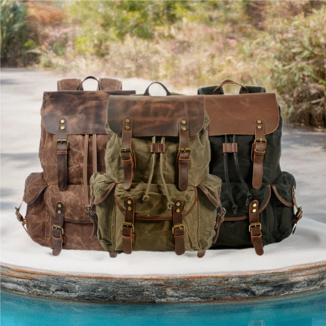 Canvas Leather Backpack