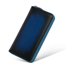 Load image into Gallery viewer, Handmade Long Leather Wallet Purse Large Capcity Multi Cards Zipper Soft Clutch for Women
