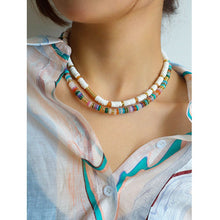 Load image into Gallery viewer, Bohemian Multi-Gemstone Bead Choker Necklace
