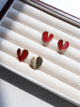 Load image into Gallery viewer, Bold Red Heart Stud Earrings
