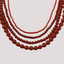 Load image into Gallery viewer, Bold Red Stone Beaded Necklace
