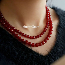 Load image into Gallery viewer, Bold Red Stone Beaded Necklace
