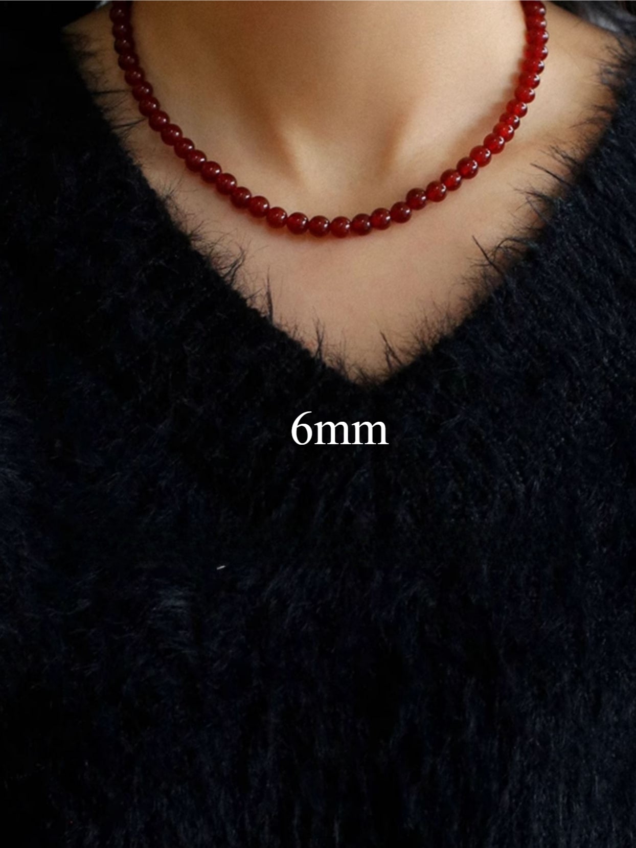 Bold Red Stone Beaded Necklace